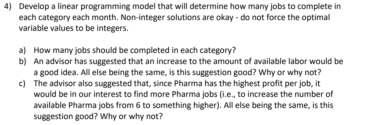 Giannis places jobs into four different categories: Pharmaceutical, Transportation, Government, and Community.