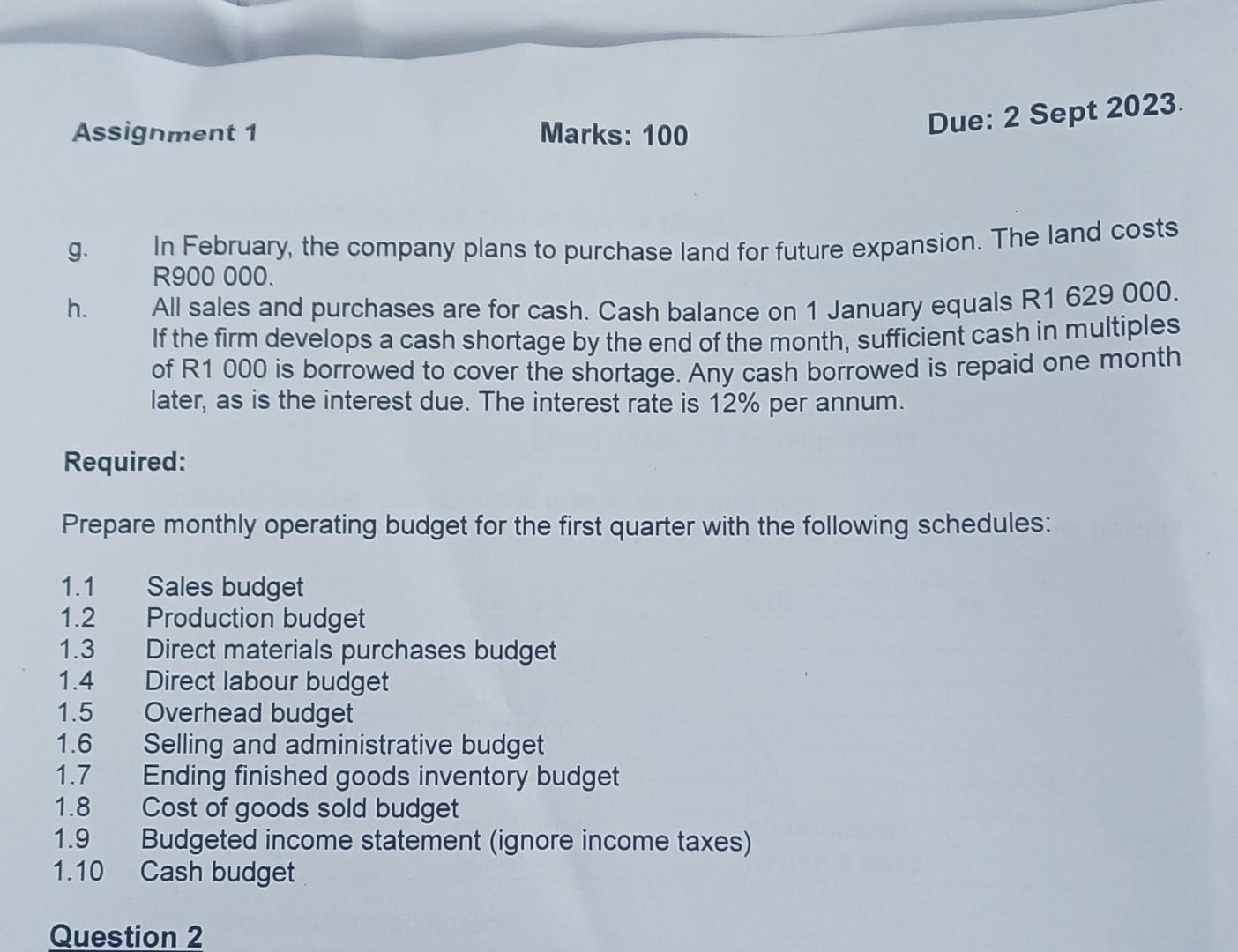 and administrative expenses are also estimated using a flexible budgeting formula. The