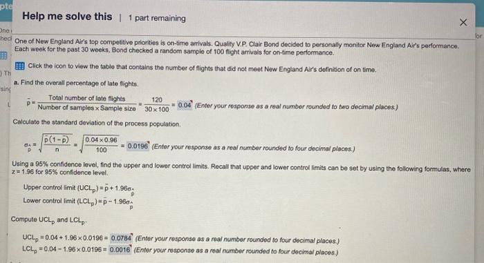 example answers but diffrent data. please show in excel thank you!! One