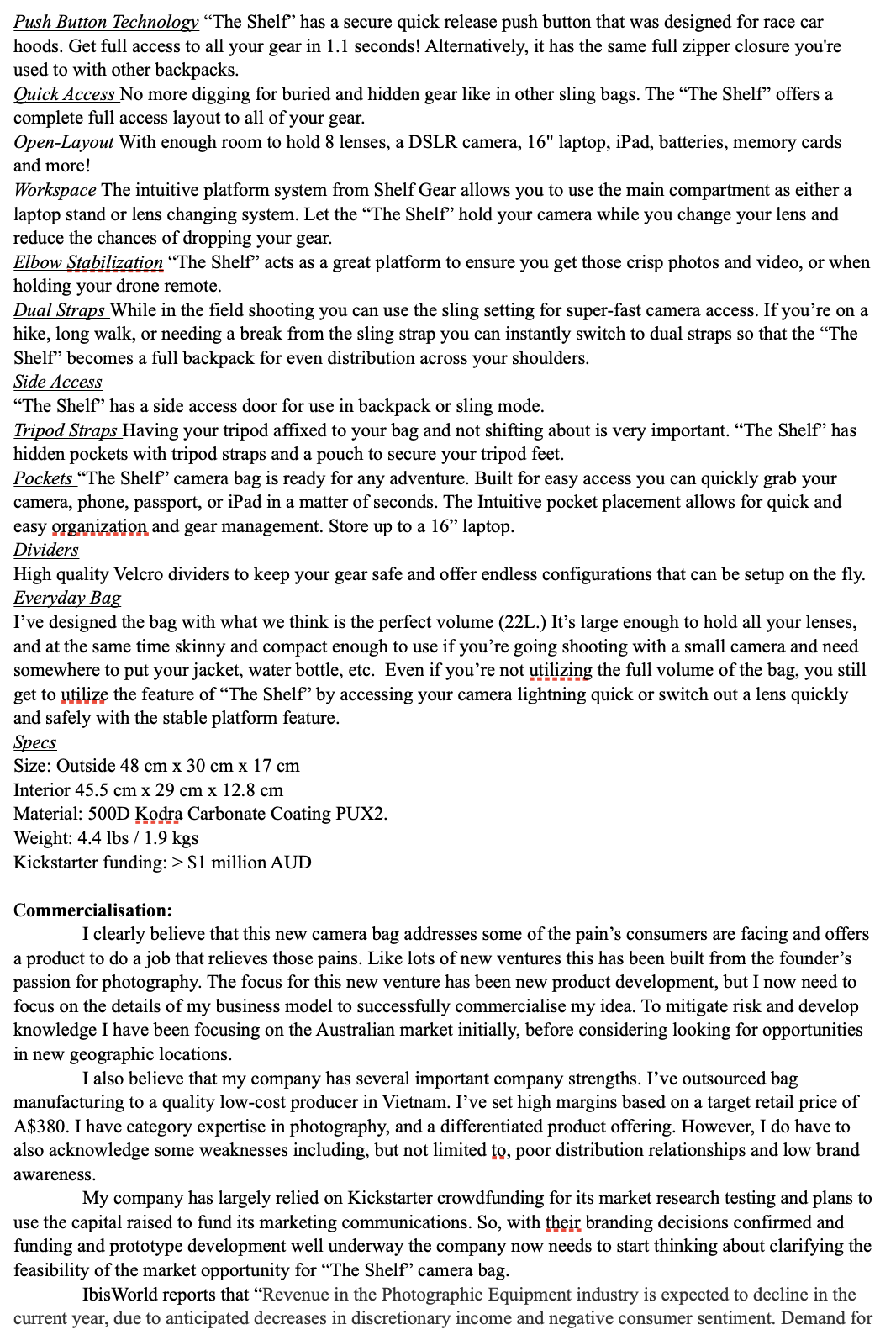 new venture issues identified. Growing Pains of a Photography Start-up: Developing and