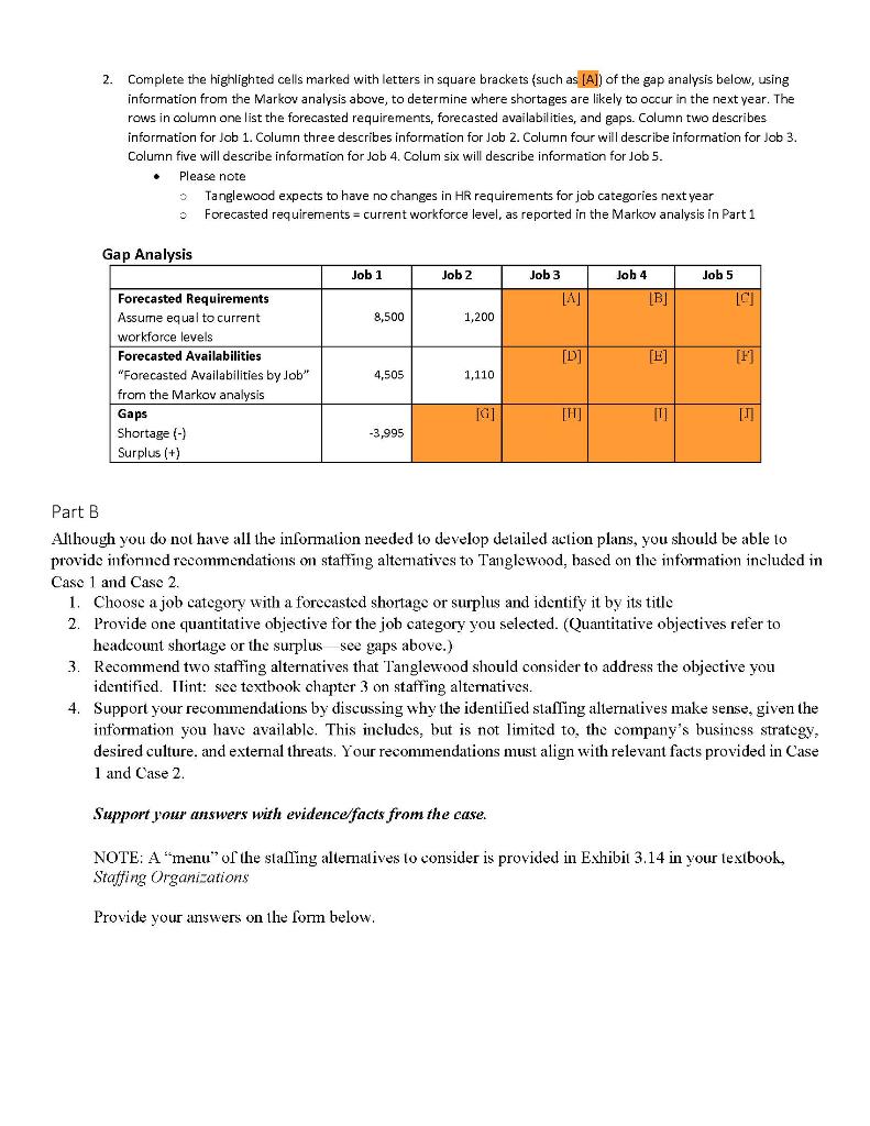  2. Complete the highlighted cells marked with letters in square brackets