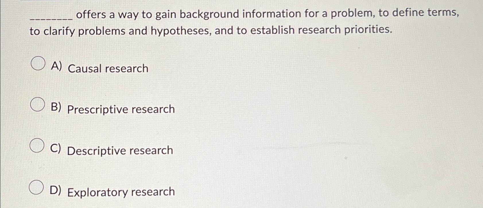  offers a way to gain background information for a problem, to