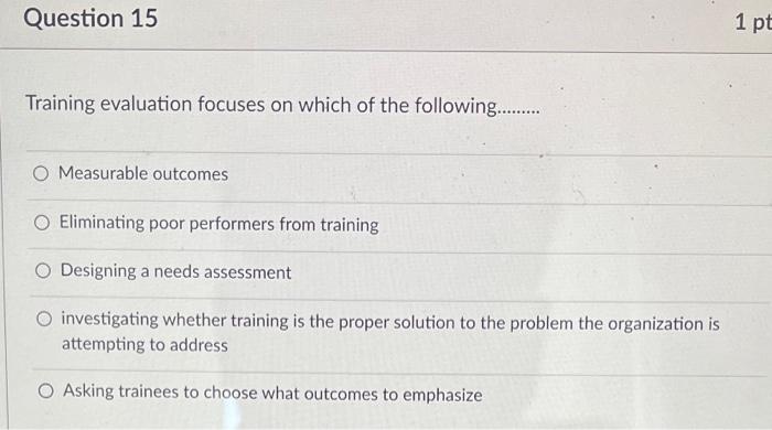 the following sources? Participant reaction questionnaires Interviews Observations Test performance All of