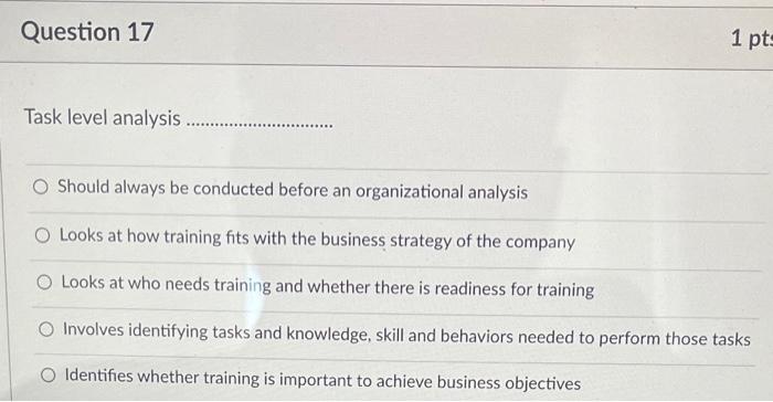 Eliminating poor performers from training Designing a needs assessment investigating whether training