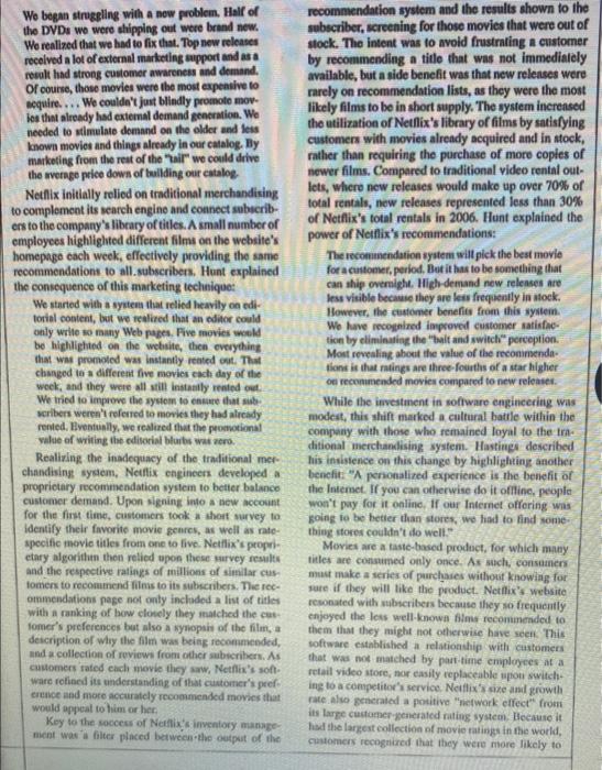 its current business model in light of the VOD threat in 2006-7?