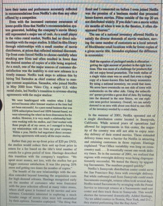 Question 1. You're required to provide a thorough list of resources and