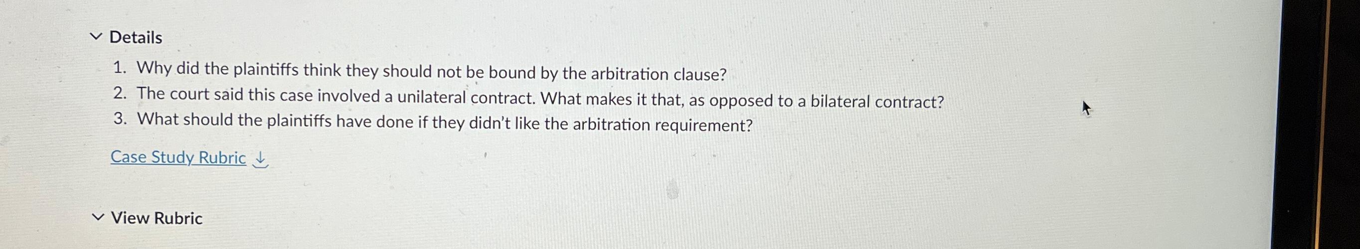  Why did the plaintiffs think they should not be bound by