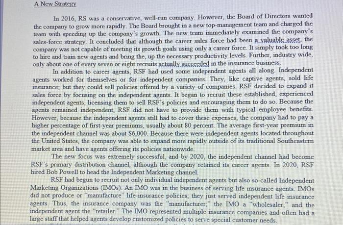 copy the questions). Royal-Sen Financials: Sales Force Strategy After the Meeting On