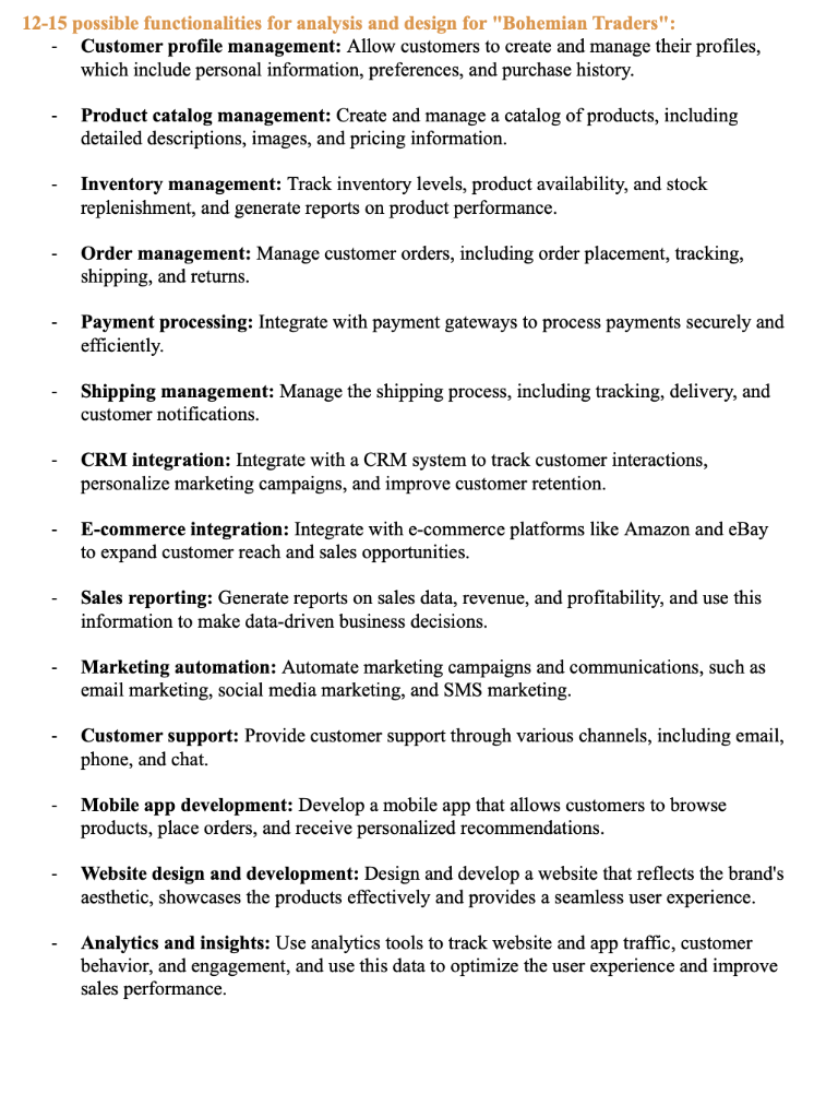 to know the Company: "Bohemian Traders" is a unique clothing store brand