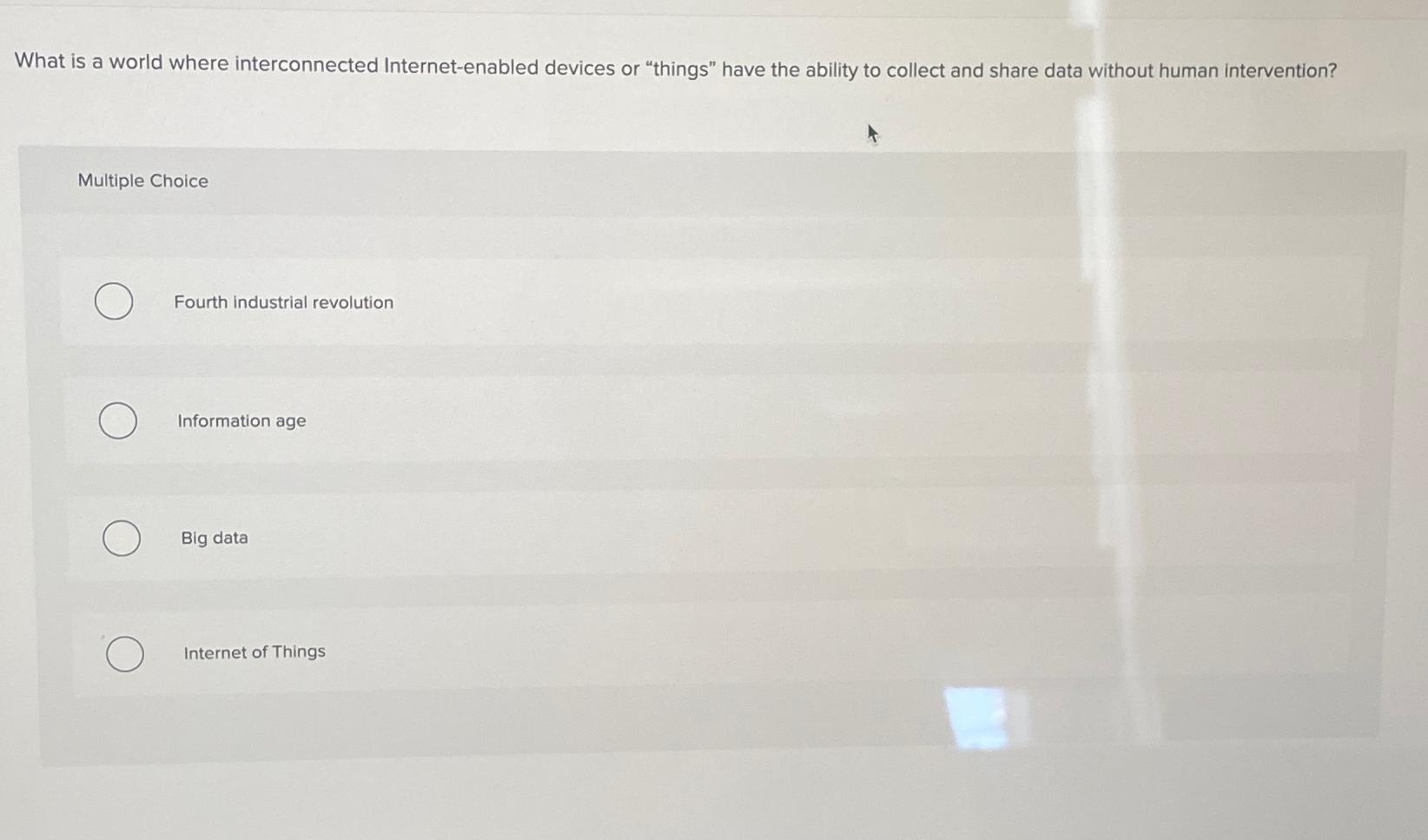 What is a world where interconnected Internet-enabled devices or "things" have