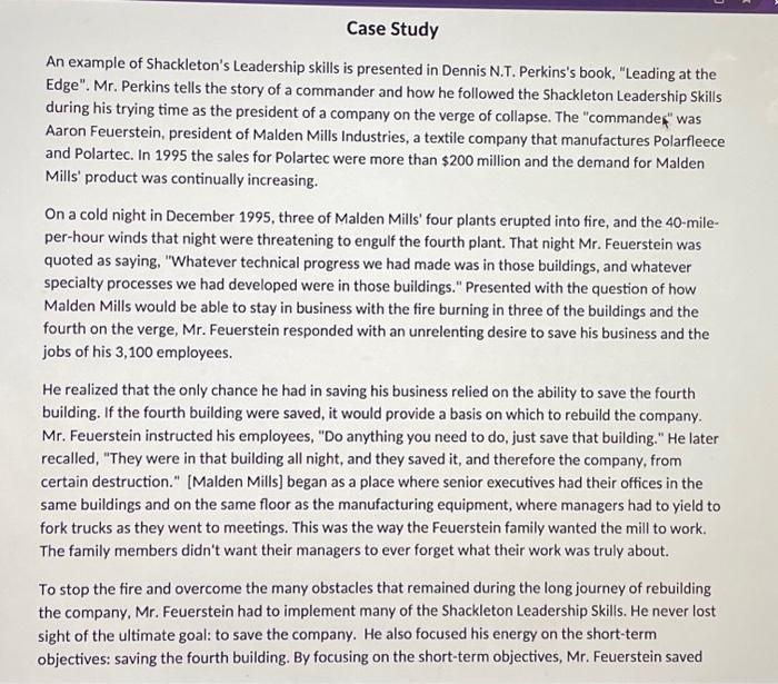 per question. 3. Questions to address: - How did the owner of