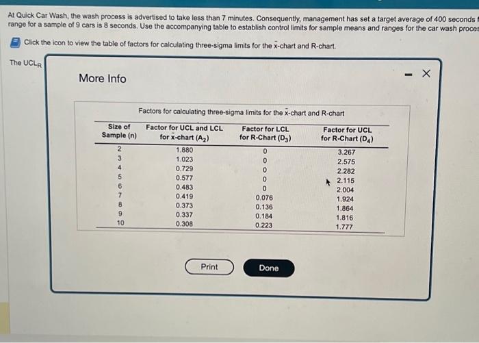 wash process are 26.10 seconds and 1.90 seconds. Note that x represents