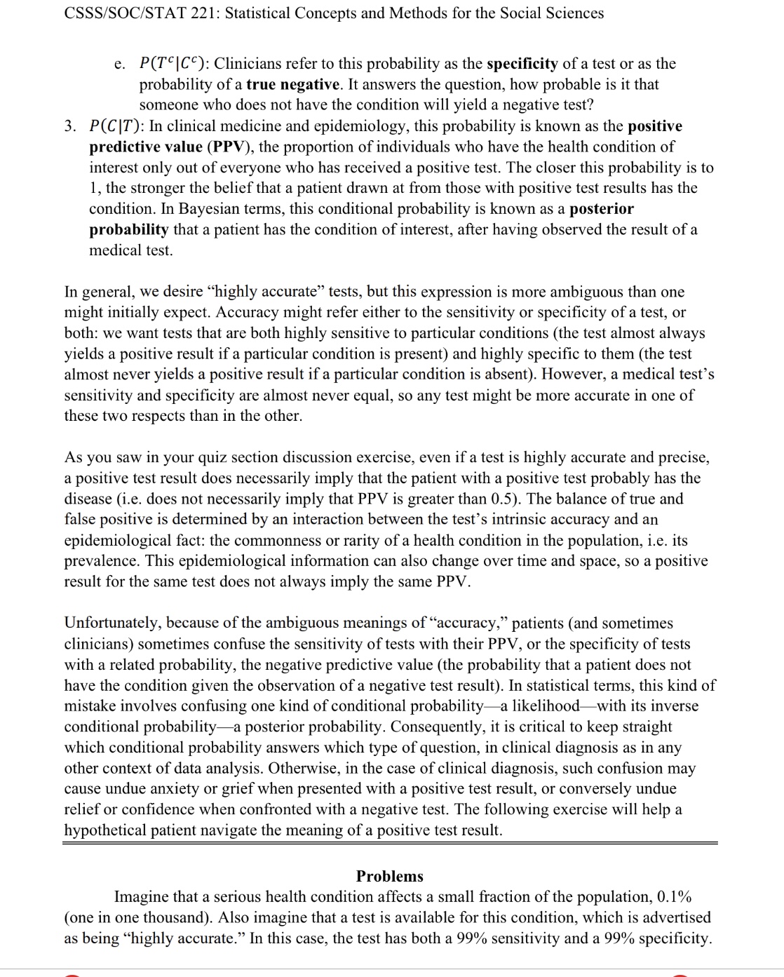  CSSSISOCJ'STAT 221: Statistical Concepts and Methods for the Social Sciences e.