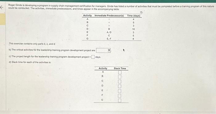  Roger Ginde is developing a program in supply chain management certifcasion