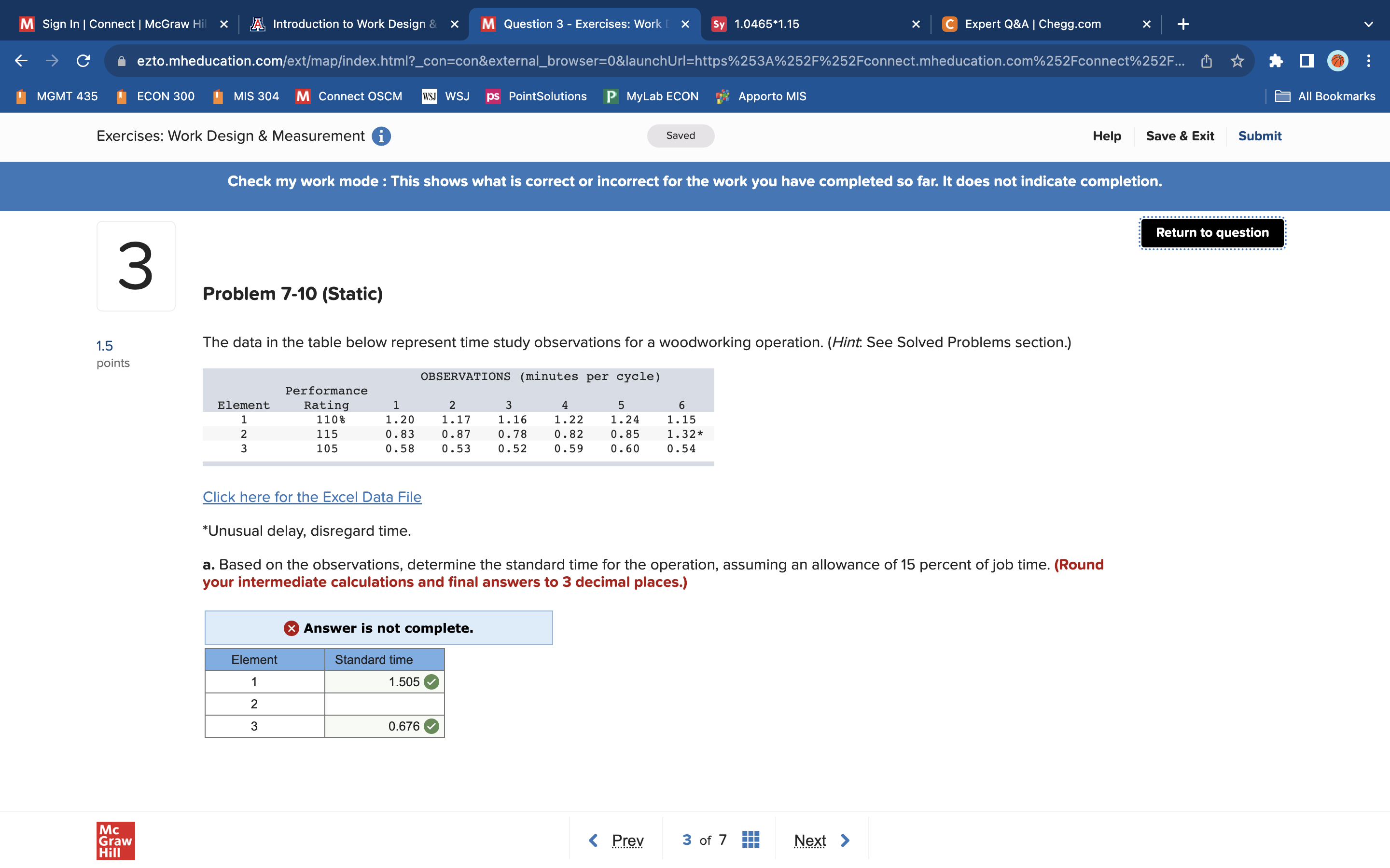  Click here for the Excel Data File *Unusual delay, disregard time.