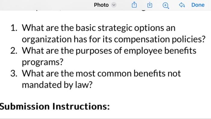  ideas please 1. What are the basic strategic options an organization