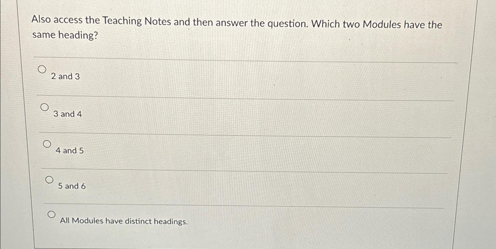  Also access the Teaching Notes and then answer the question. Which