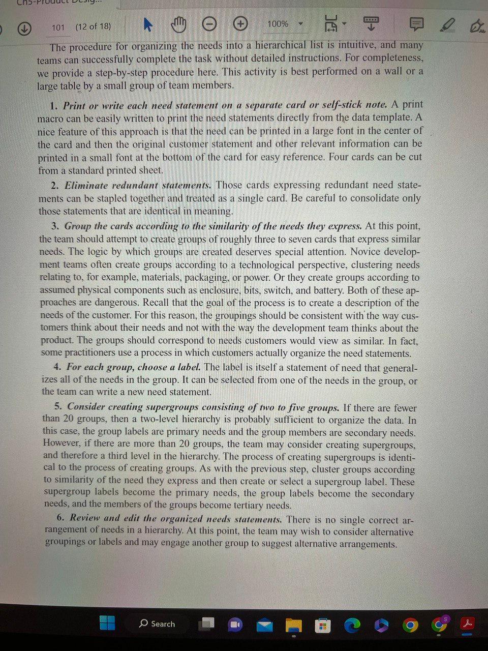 exercise for this project, in order to achieve the step-by-step procedure suggested