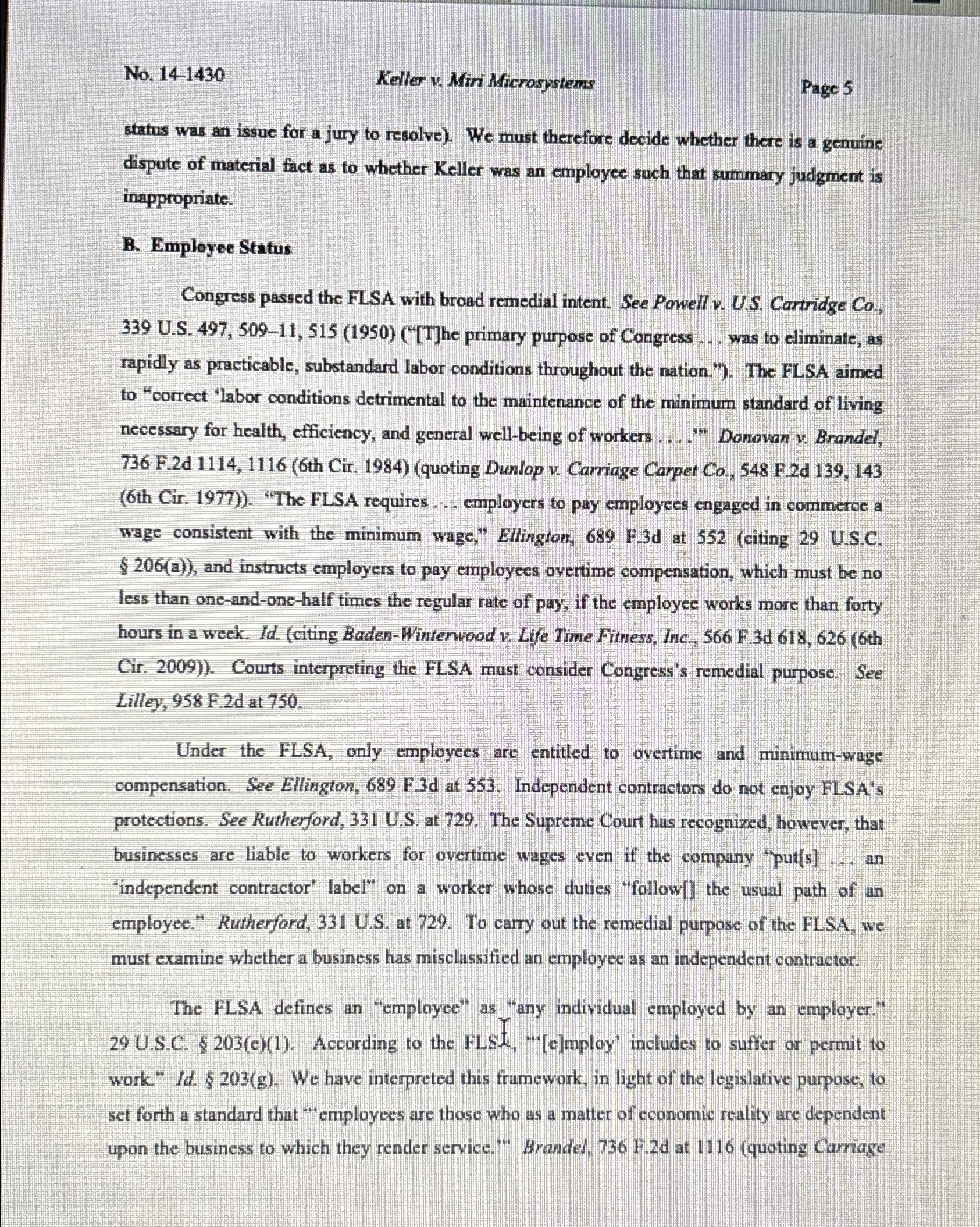  No.14-1430 Keller v. Miri Microsystems Page 5 status was an issue