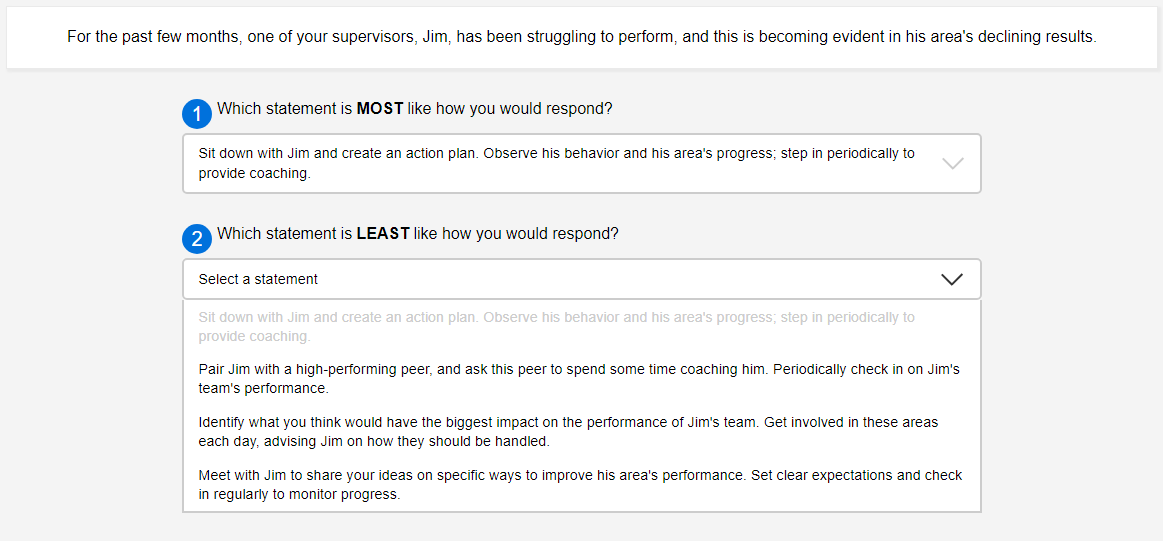 Which statement is MOST like how you would respond? Sit down