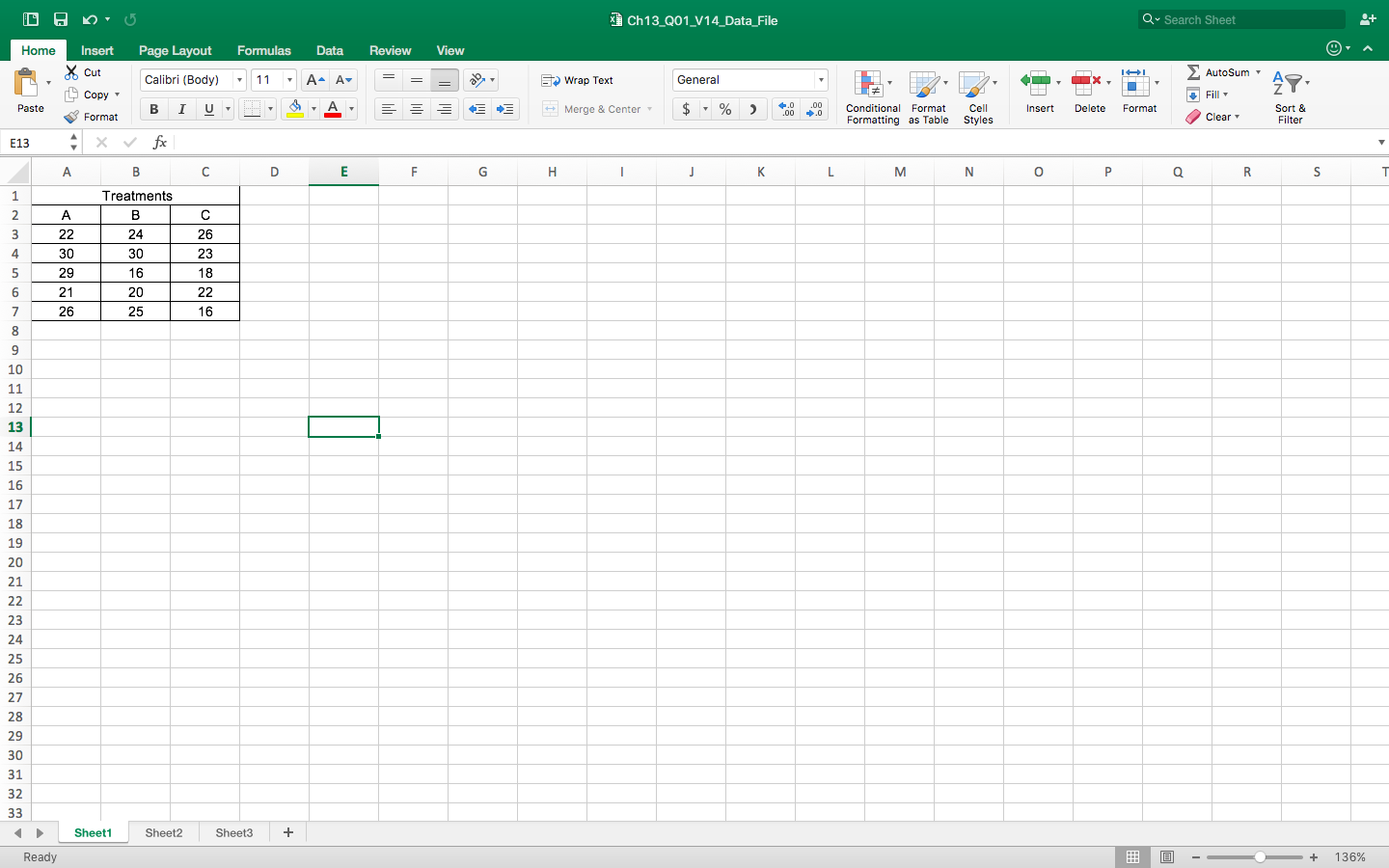 A- Calculate the grand mean, SSTR and MSTR using data in excel