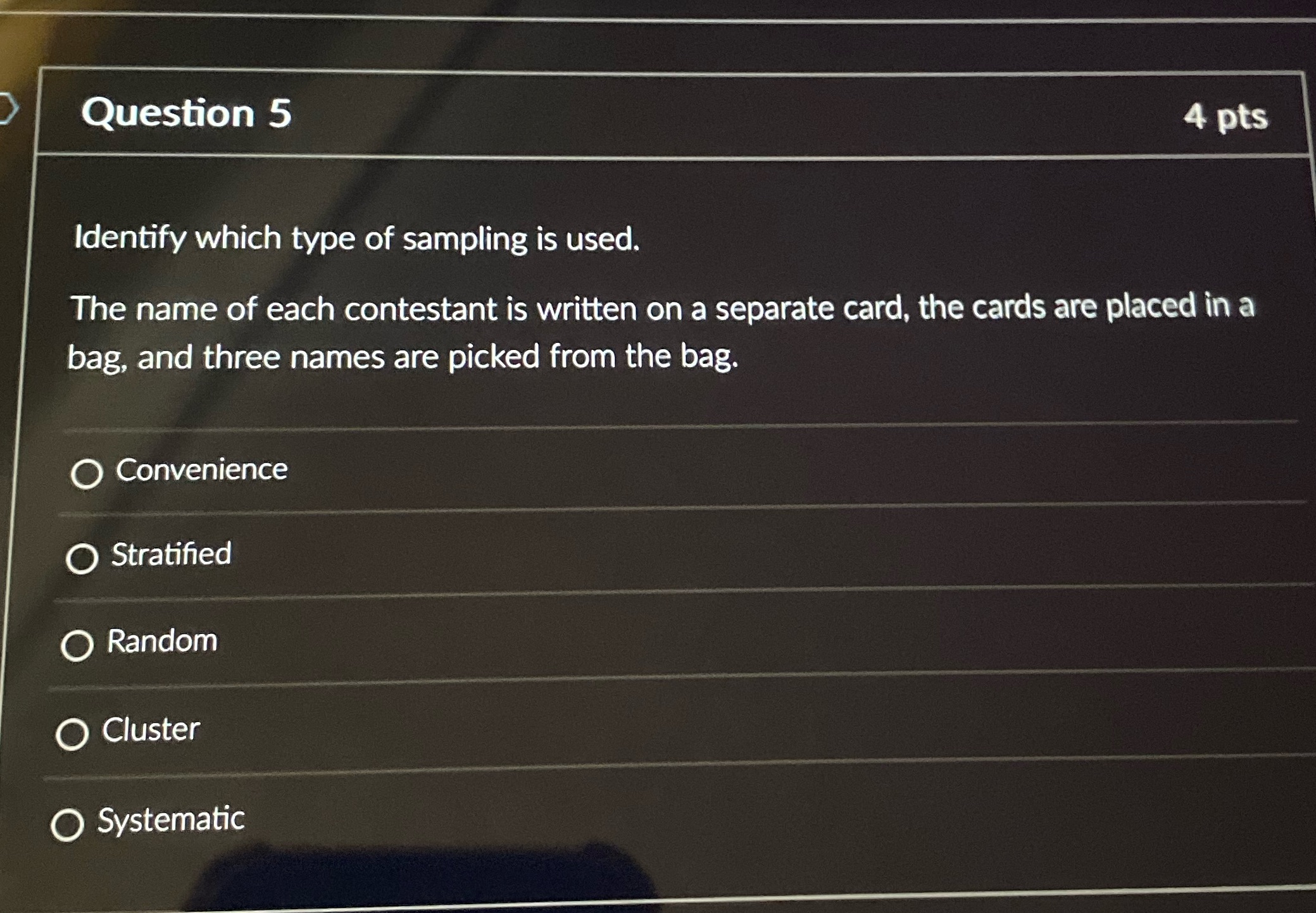 Question 5 I need help getting answers for this question and show