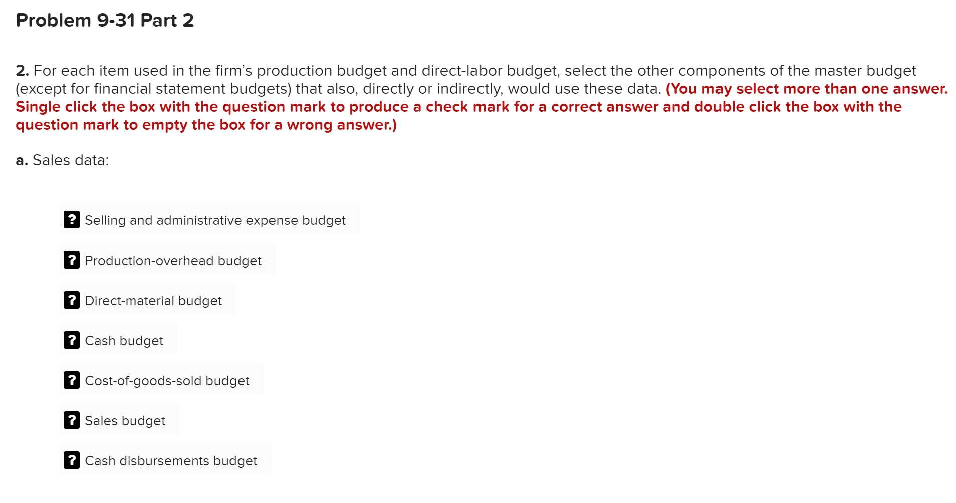 Please help with part 2&3: 2. For each item used in the