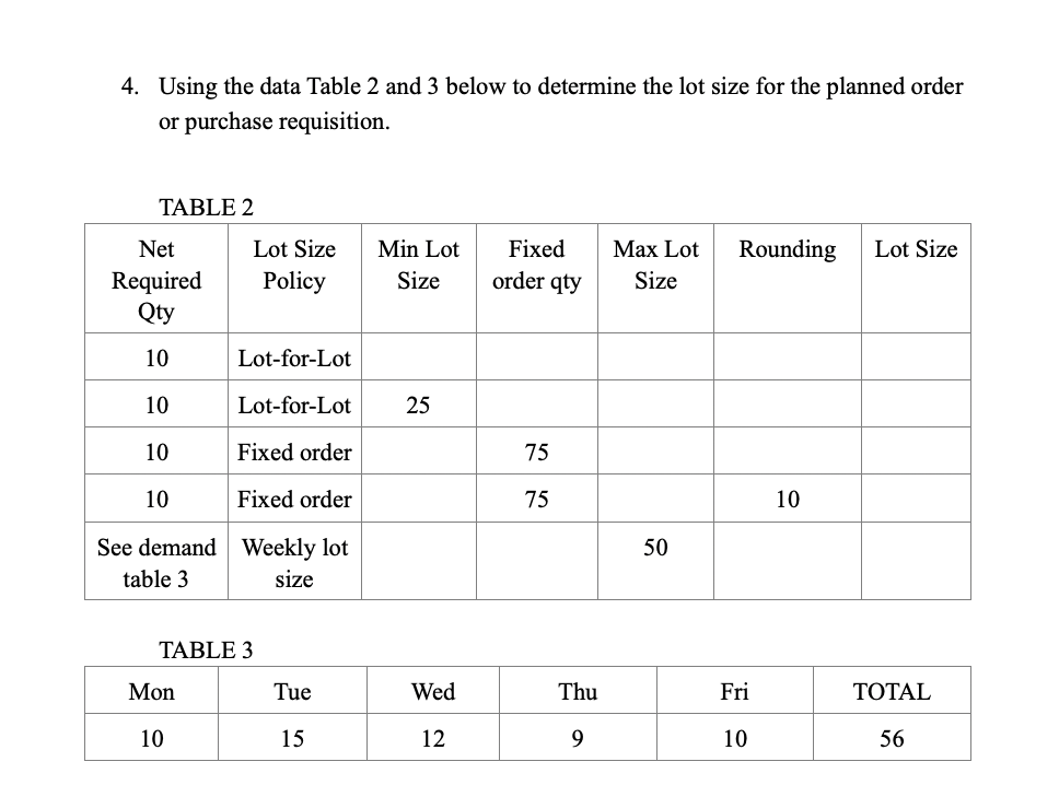  I want the table 2 filled exactly as shown plz explain