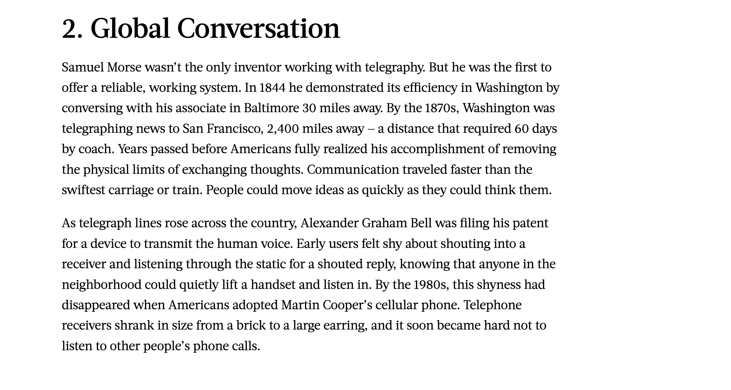 not included in this article (in other words, they should have been