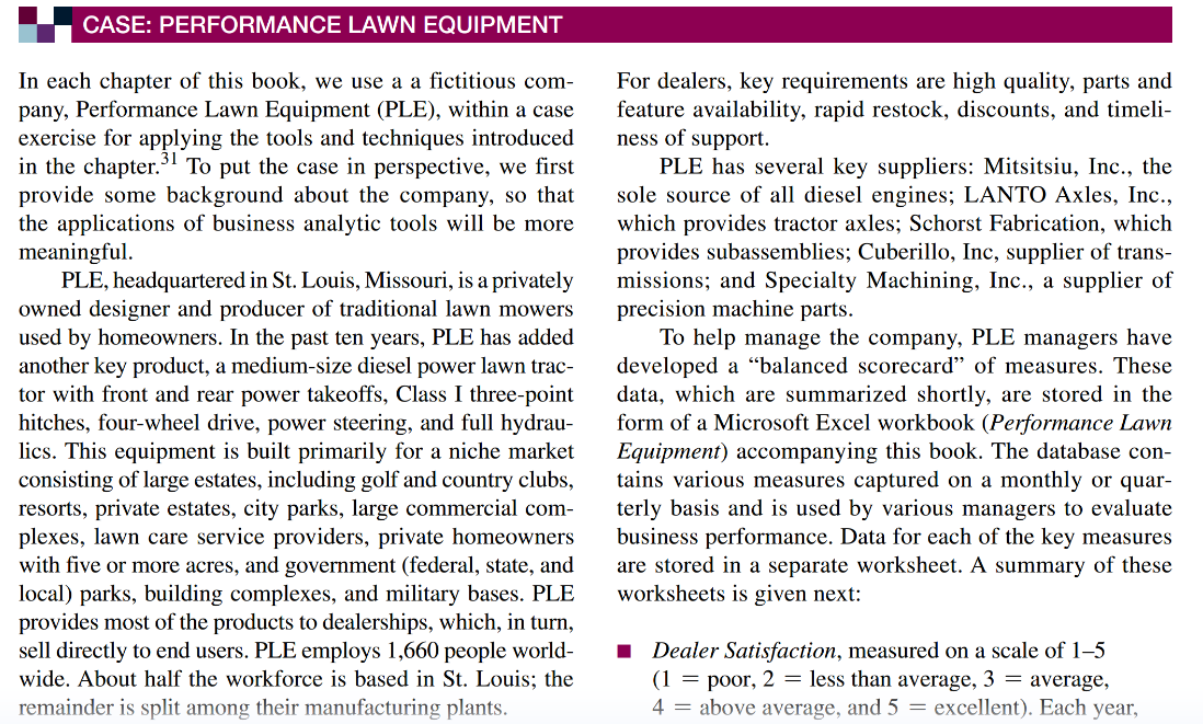 the company. The following is all the data and findings: The Case
