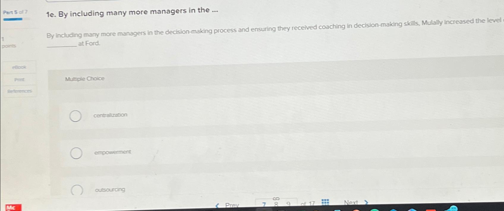  Part 5071e. By including many more managers in the ... By