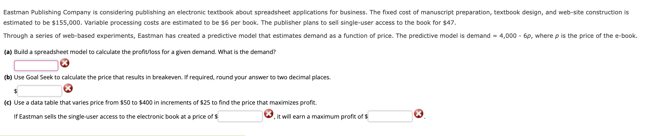 estimated to be $155,000. Variable processing costs are estimated to be