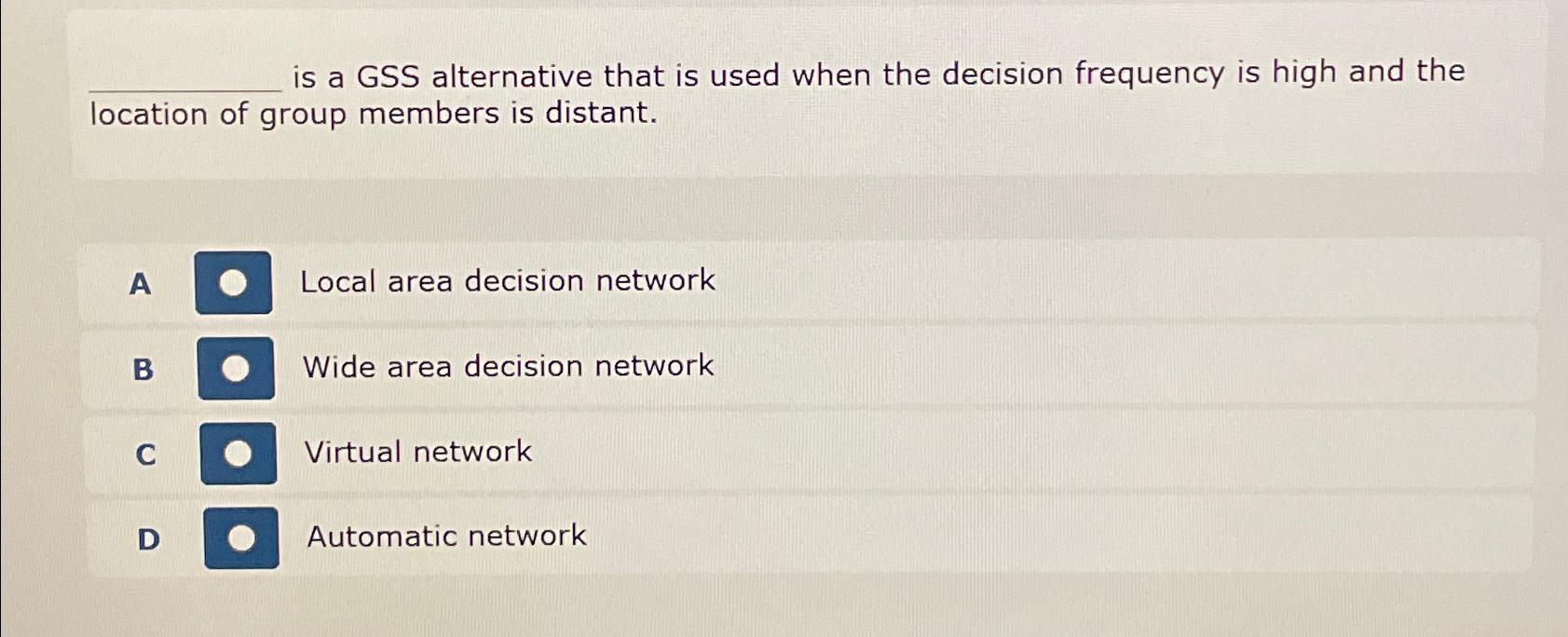  is a GSS alternative that is used when the decision frequency