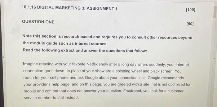  Digital Marketing 3Please read the article and answer question 1.1 10.1.16