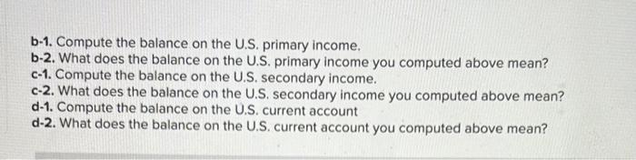 you computed above represent? a-3. Compute the balance on the U.S. services