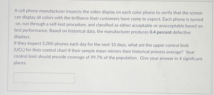 phone manufacturer inspects the video display on each color phone to verify