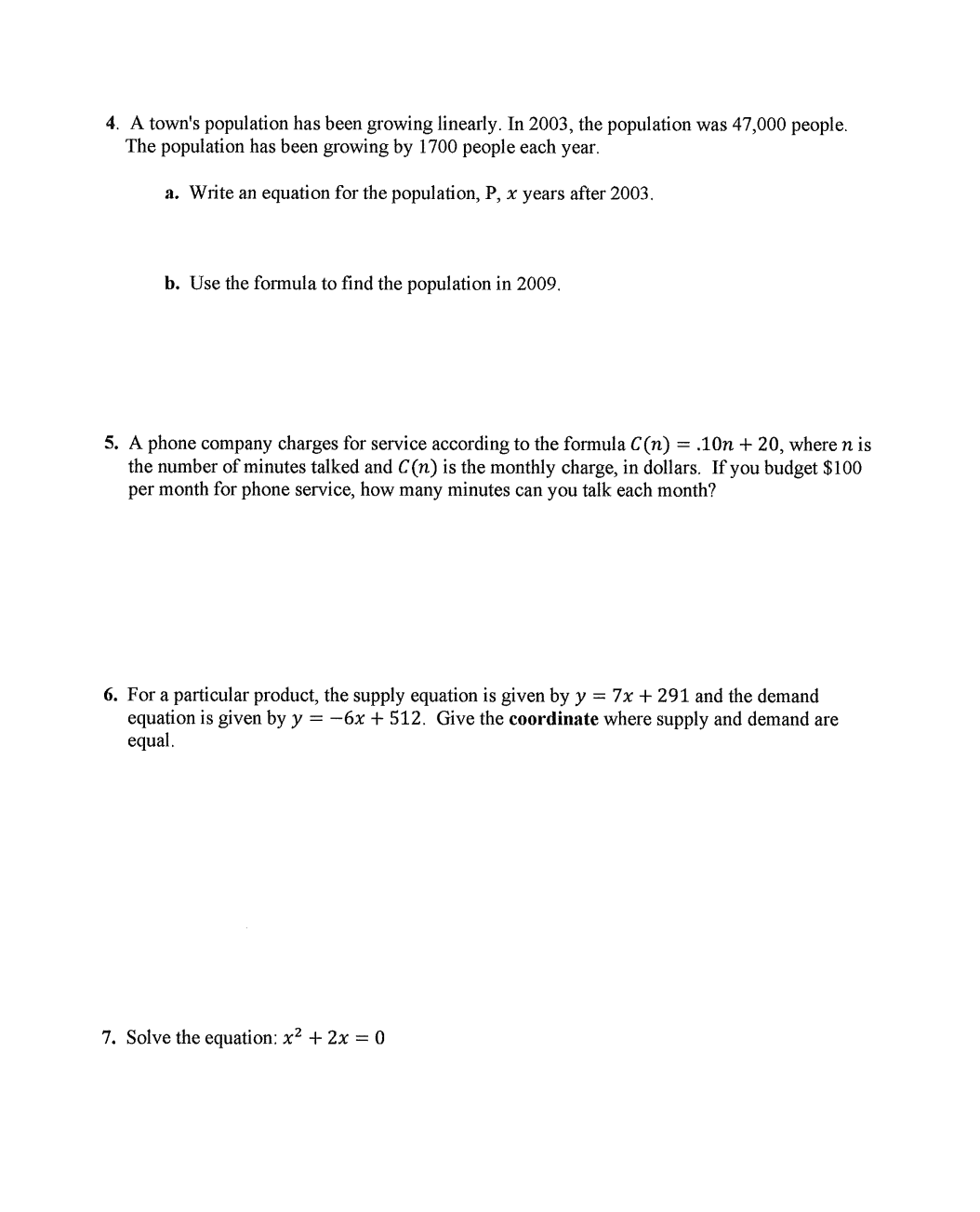 must show your handwritten work for all of these and clearly identify