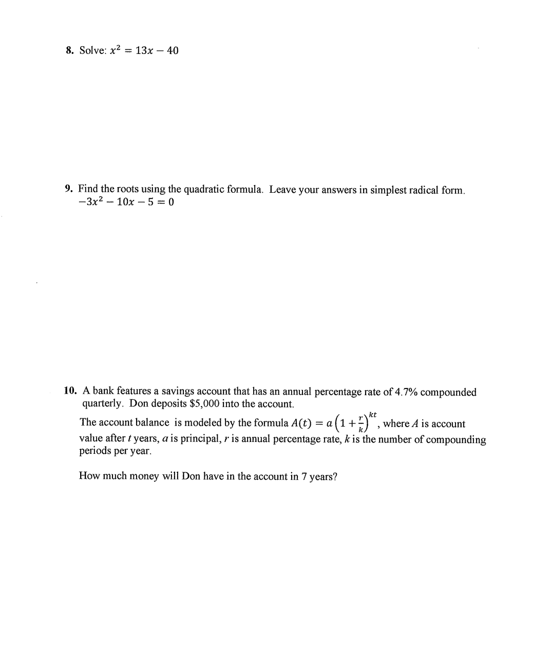 your answer. NO TYPED W'ORISLl I! You may print this assignment out