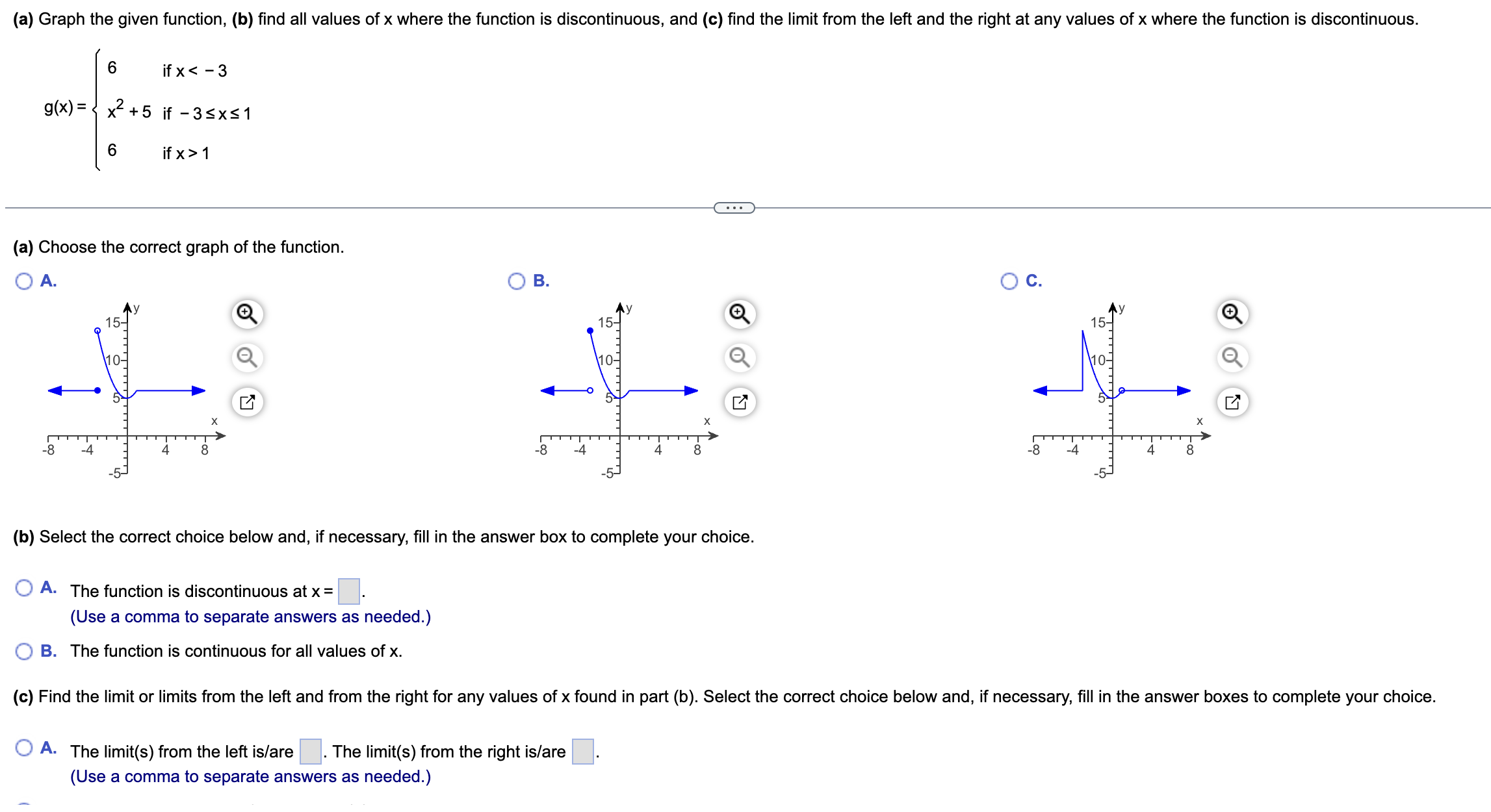 (a) Graph the given function, (b) find all values of x