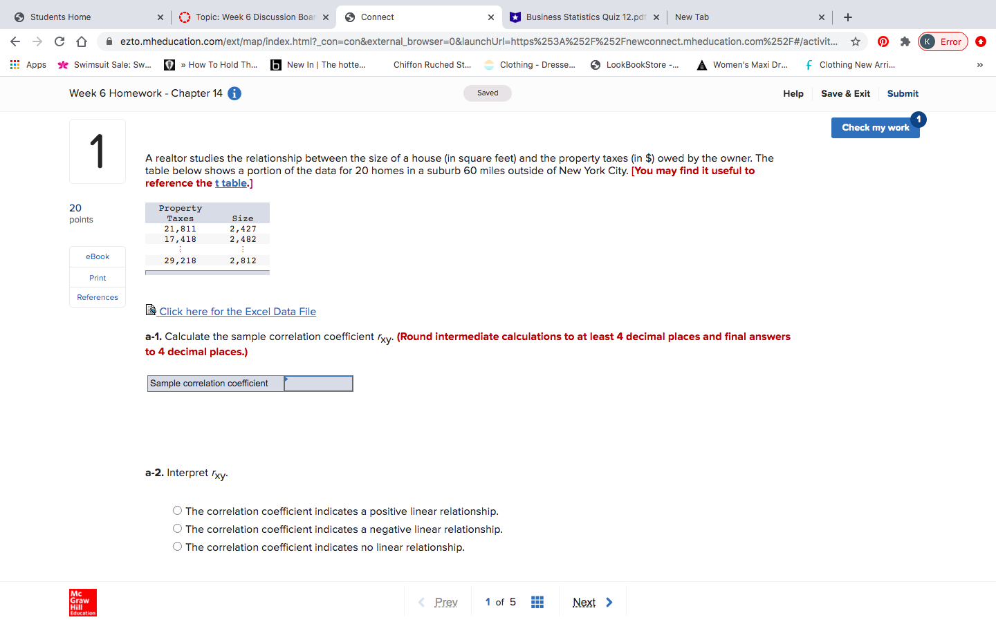 excel file and information in screenshotsB. Specify the competing hypothesisC. Calculate the