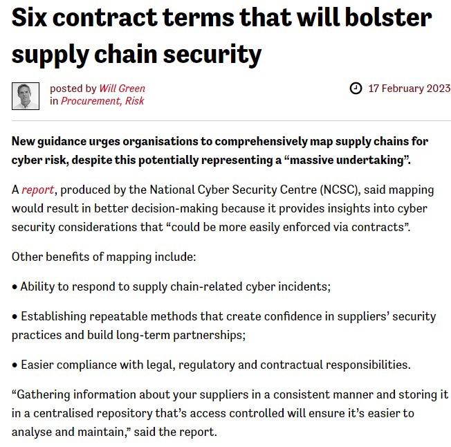  1 How do you think supply chain mapping can help a