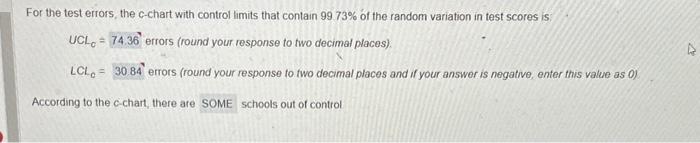  please answer soon thank you! For the test errors, the c-chart