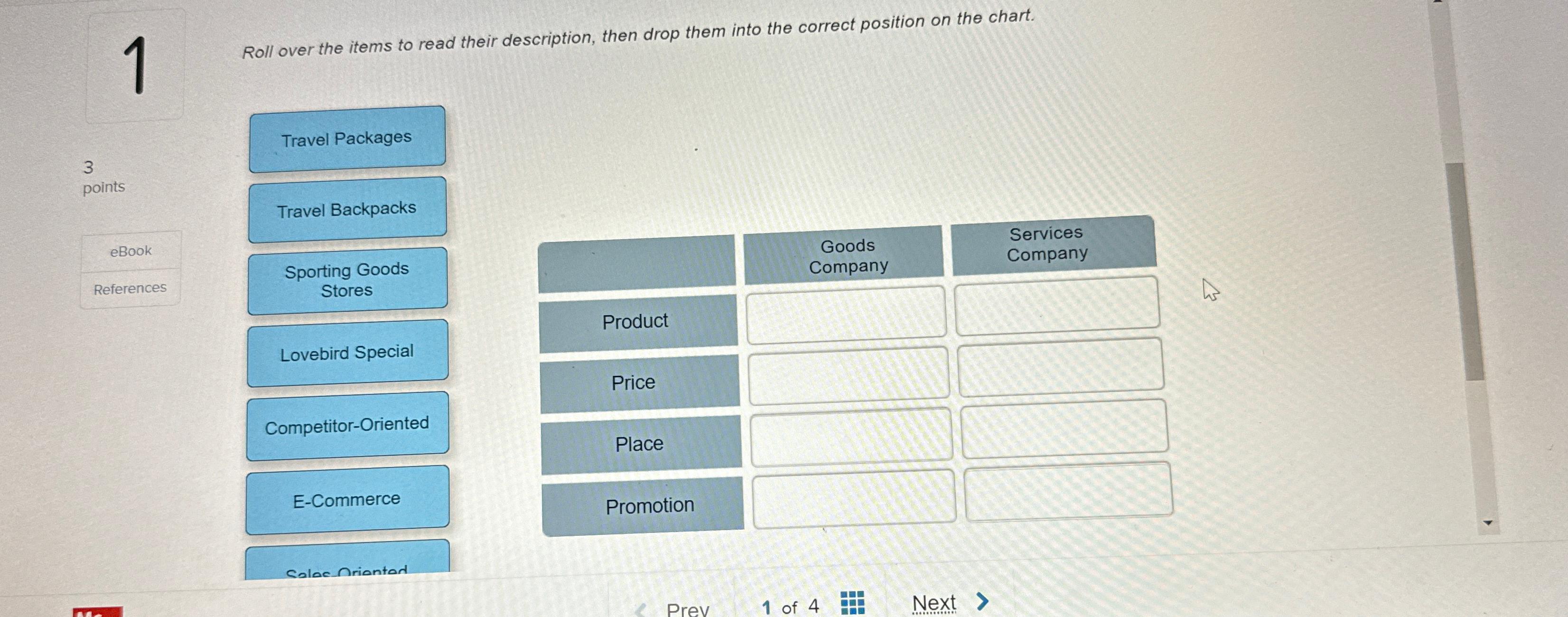  Roll over the items to read their description, then drop them
