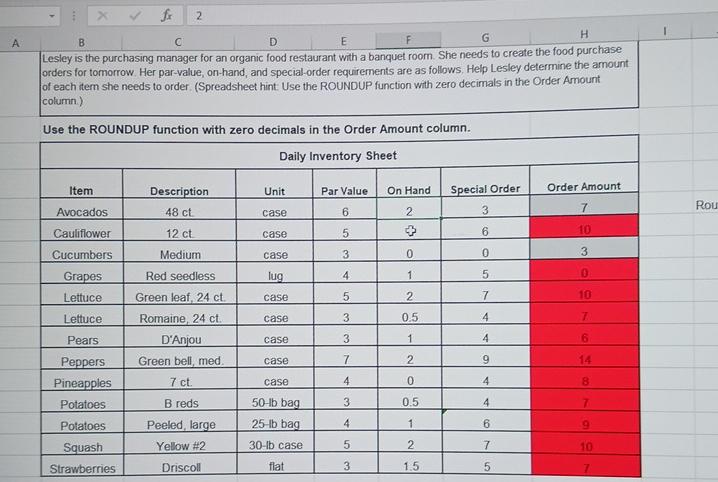  A B C D E F G H I Lesley is