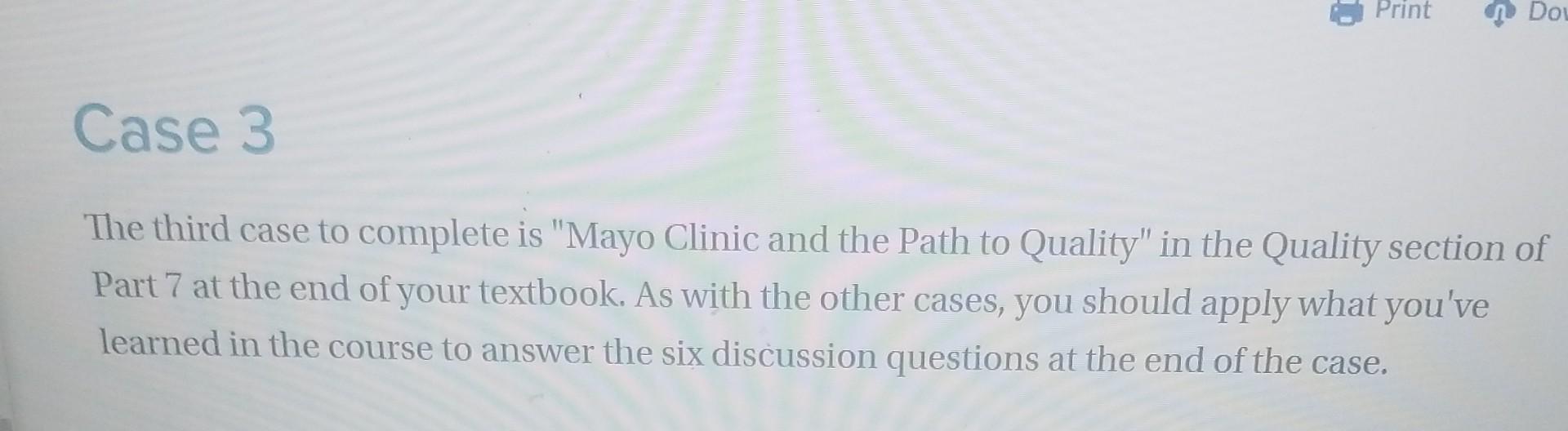 7 at the end of your textbook. OI you review the case,