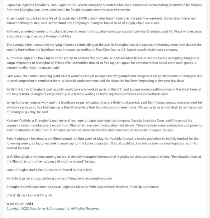 the article? What are the most impressive or important things you have