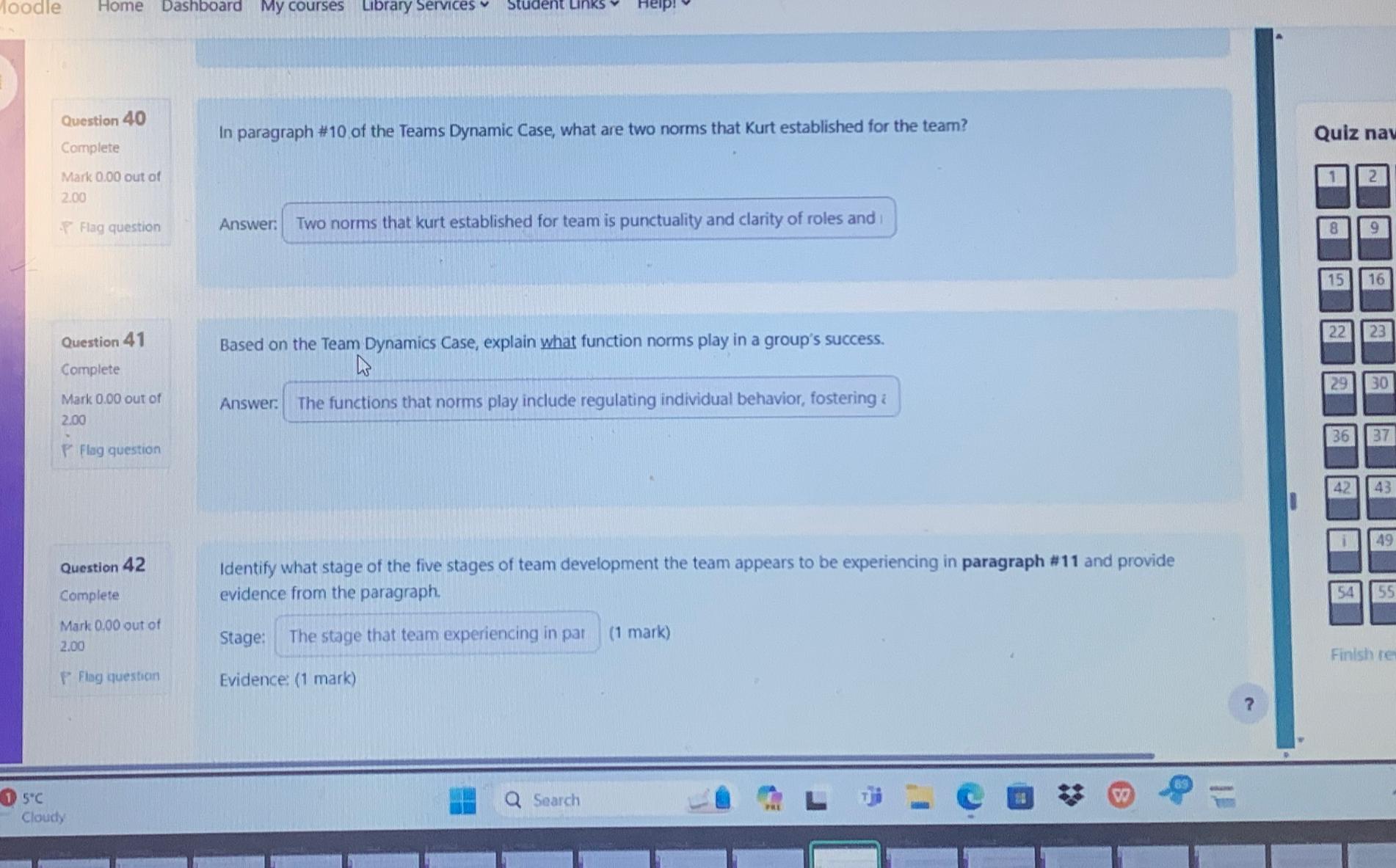  Question 40 Complete Mark 0.00 out of 2.00 F. Flag question