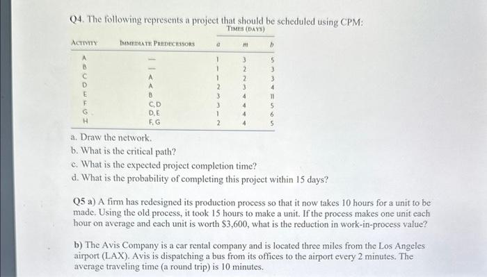 following questions, at the beginning of elass hour on the due date
