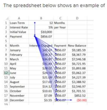 a data cell. c) Cell B6 is a formula cell. d) Cell