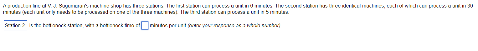  minutes (each unit only needs to be processed on one of